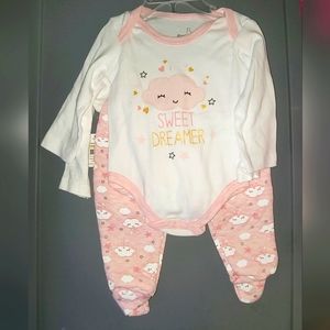 New 3 Pc. Outfit~Duck Duck Goose~Sweet Dreamer~Clouds~Hearts~